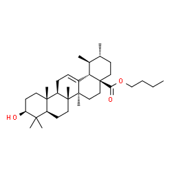 3-HYDROXY-(3BETA)-URS-12-EN-28-OIC ACID BUTYL ESTER Structure