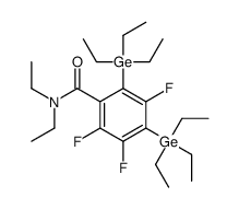 N,N-diethyl-2,3,5-trifluoro-4,6-bis(triethylgermyl)benzamide Structure