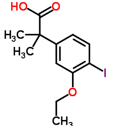 2-(3-Ethoxy-4-iodophenyl)-2-methylpropanoic acid Structure