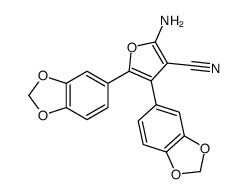 2-amino-4,5-bis(1,3-benzodioxol-5-yl)furan-3-carbonitrile Structure
