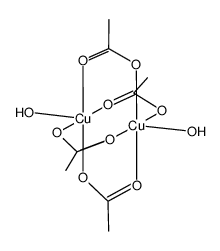 [Cu2(syn,syn-η1:η1:μ-MeCOO)4(H2O)2]结构式