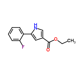 5-(2-氟苯基)-1H-吡咯-3-羧酸乙酯结构式