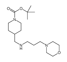 1-Boc-4-([3-(吗啉-4-基)-丙基氨基]-甲基)-哌啶结构式