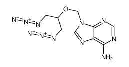 9-(1,3-diazidopropan-2-yloxymethyl)purin-6-amine结构式