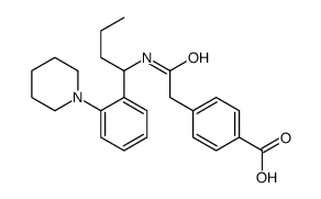 4-[2-oxo-2-[1-(2-piperidin-1-ylphenyl)butylamino]ethyl]benzoic acid Structure