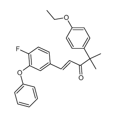 1-(4-Fluoro-3-phenoxyphenyl)-4-(4-ethoxyphenyl)-4-methylpent-1-ene-3-one Structure