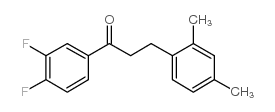 3',4'-DIFLUORO-3-(2,4-DIMETHYLPHENYL)PROPIOPHENONE结构式