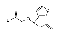 3-[(1R)-1-(2-bromoprop-2-enoxy)but-3-enyl]furan结构式