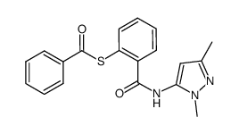 thiobenzoic acid S-[2-(2,5-dimethyl-2H-pyrazol-3-ylcarbamoyl)-phenyl]ester Structure