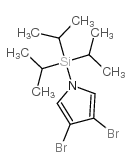 N-(三异丙基甲硅烷基)-3,4-二溴吡咯结构式