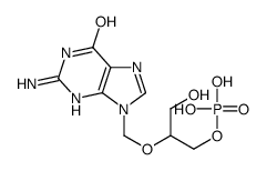 9-(1,3-dihydroxy-2-propoxymethyl)-GMP结构式