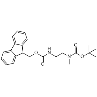 (2-(((((9H-芴-9-基)甲氧基)羰基)氨基)乙基)(甲基)氨基甲酸叔丁酯结构式