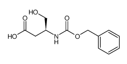 (3S)-3-benzyloxycarbonylamino-4-hydroxybutanoic acid结构式