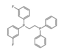 2-bis(3-fluorophenyl)phosphanylethyl-diphenylphosphane Structure