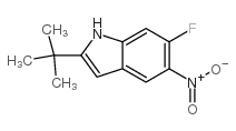 2-叔丁基-6-氟-5-硝基-1H-吲哚结构式