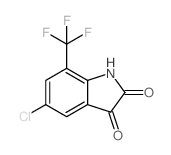 5-氯-7-(三氟甲基)吲哚啉-2,3-二酮结构式