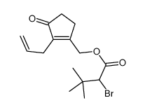 (3-oxo-2-prop-2-enylcyclopenten-1-yl)methyl 2-bromo-3,3-dimethylbutanoate结构式