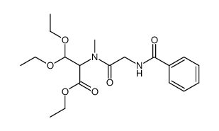 N-Hippuroyl-α-diethoxymethyl-sarkosinethylester结构式