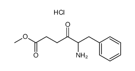 methyl 5-amino-4-oxo-6-phenylhexanoate hydrochloride结构式