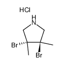 trans-3,4-dibromo-3,4-dimethylpyrrolidine hydrochloride Structure