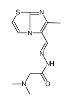 2-(dimethylamino)-N-[(E)-(6-methylimidazo[2,1-b][1,3]thiazol-5-yl)methylideneamino]acetamide结构式