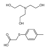 Tris(2-hydroxyethyl)ammonium 4-methylphenylthioacetate结构式
