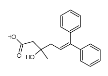 3-Hydroxy-3-methyl-6.6-diphenyl-hexen-(5)-saeure结构式