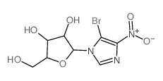 1H-Imidazole,5-bromo-4-nitro-1-b-D-ribofuranosyl-结构式