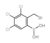 2-(溴甲基)-3,4,5-三氯苯硼酸结构式