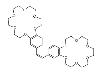 18-[(Z)-2-(2,3,5,6,8,9,11,12,14,15-decahydro-1,4,7,10,13,16-benzohexaoxacyclooctadecin-18-yl)-1-ethenyl]-2,3,5,6,8,9,11,12,14,15-decahydro-1,4,7,10,13,16-benzohexaoxacyclooctadecine结构式