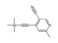 6-methyl-4-(2-trimethylsilylethynyl)pyridine-3-carbonitrile结构式