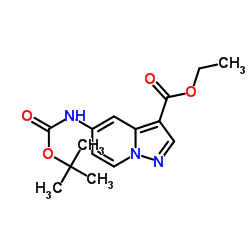 Ethyl 5-((tert-butoxycarbonyl)amino)pyrazolo[1,5-a]pyridine-3-carboxylate Structure