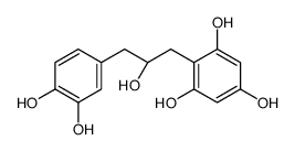 2-[(2S)-3-(3,4-dihydroxyphenyl)-2-hydroxypropyl]benzene-1,3,5-triol结构式