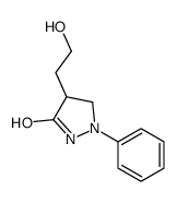 4-(2-hydroxyethyl)-1-phenylpyrazolidin-3-one结构式