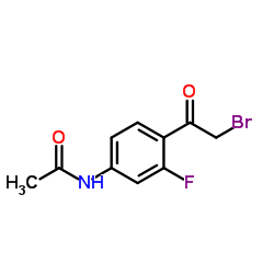 N-[4-(Bromoacetyl)-3-fluorophenyl]acetamide结构式