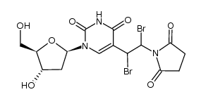 5-(1,2-dibromo-2-succinimidoethyl)-2'-deoxyuridine结构式