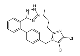 5-[2-[4-[(2-butyl-4,5-dichloroimidazol-1-yl)methyl]phenyl]phenyl]-2H-tetrazole Structure