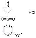 3-[(3-甲氧苯基)磺酰基]氮杂环丁烷盐酸盐结构式