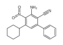 2-amino-4-cyclohexyl-3-nitro-6-phenylbenzonitrile Structure