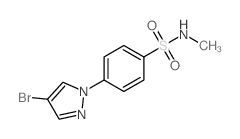 N-甲基4-(4-溴吡唑-1-基)苯磺酰胺结构式