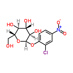 2-氯-4-硝基苯基-alpha-d-吡喃葡萄糖苷结构式