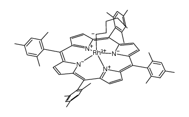 amyl(5,10,15,20-tetramesitylporphyrinato)rhodium(III) Structure