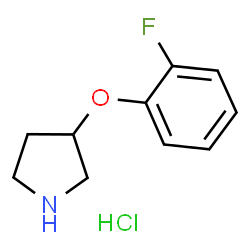 3-(2-Fluorophenoxy)pyrrolidine HCl结构式