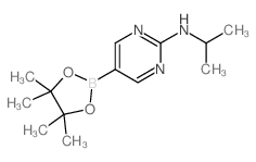 N-异丙基-5-(4,4,5,5-四甲基-1,3,2-二氧杂环戊硼烷-2-基)嘧啶-2-胺结构式