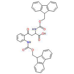 DI-FMOC-2-AMINO-3-(2-AMINOBENZOYL)PROPIONIC ACID结构式