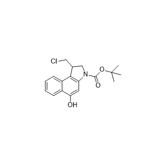 tert-Butyl 1-(chloromethyl)-5-hydroxy-1H-benzo[e]indole-3(2H)-carboxylate Structure