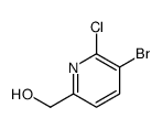 3-溴-2-氯吡啶-6-甲醇结构式
