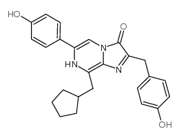 8-(cyclopentylmethyl)-6-(4-hydroxyphenyl)-2-[(4-hydroxyphenyl)methyl]-7H-imidazo[1,2-a]pyrazin-3-one Structure