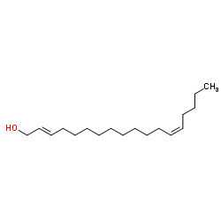 (E,Z)-2,13-十八烷二烯-1-醇结构式