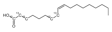 Elaidic acid-1,2,3,7,8-13C5 Structure